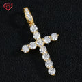 In Stock Cross Pendant Charms Silver 925 Hip Hop Jewelry Iced Out  VVS Diamond Moissanite Pendant