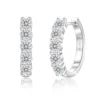 2.0ct 1ct VVS Moissanite Diamond Huggie Ear Cuffs Hypoallergenic Sterling Silver 925 14K Gold Plated Hoop Earring for Women Men