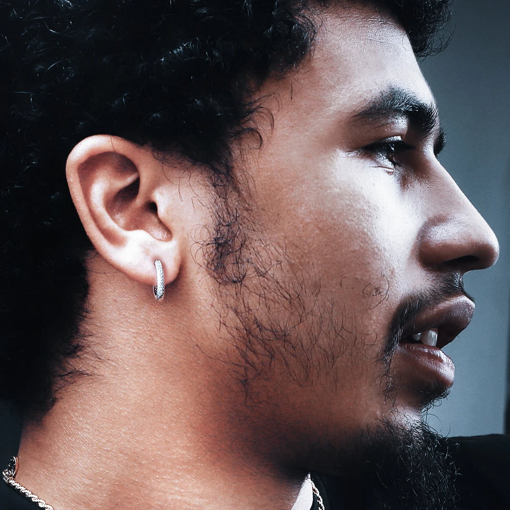 USA Free Ship 14K Gold Plating Hypoallergenic Huggie Cubic Zirconia Sterling Silver 925 Jewellery Women 5A CZ Hoop Earrings Men