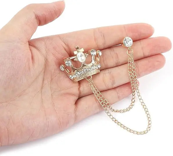 9Pcs Tassel Chain Brooch Collar Pins Hanging Chains for Suit Lapel Tuxedo Shirts Tie Hat Scarf Brooch Pin Fashion Jewelry