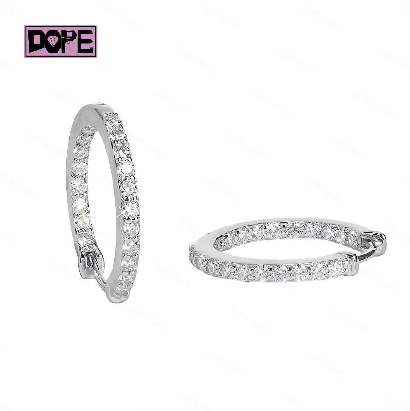 3 Days Dispatch 15mm Moissanite Earrings Real 925 Silver VVS Diamond Men Women Stud Huggies Hoop Earrings