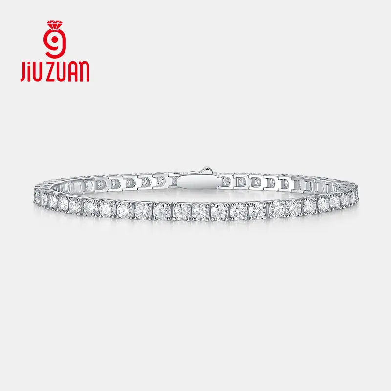 5.0mm White 925 Sterling Silver VVS Moissanite Diamond Tennis Link Chain Bracelet Iced Out Unisex Jewelry Men Women Bracelet
