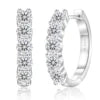 2.0ct 1ct VVS Moissanite Diamond Huggie Ear Cuffs Hypoallergenic Sterling Silver 925 14K Gold Plated Hoop Earring for Women Men