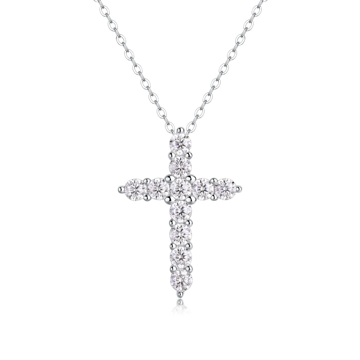 VVS1 Clarity 925 Silver Cross Moissanite Pendant  Fine Jewelry Lab Created GRA Certified D Moissanite Diamond Pendant