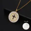 US Local Stock Classic Cross Necklace Simple Stainless Steel Chain Sparkling Zircon Daily Wear Wedding Valentine Birthday Gift