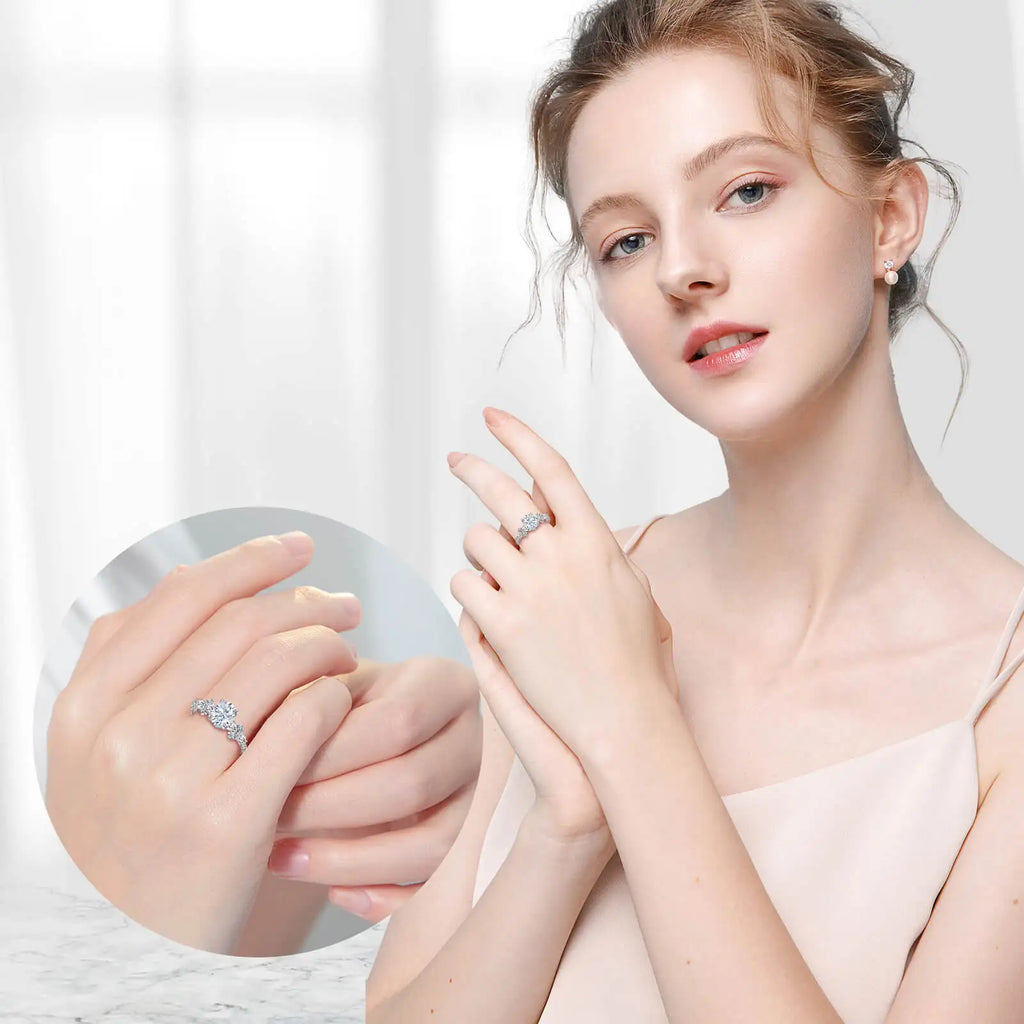 Fashion Design Mossanite Ring Fine Jewelry 925 Sterling Silver DEF VVS Moissanite Diamond Ring Anniversary Gift for Men Women