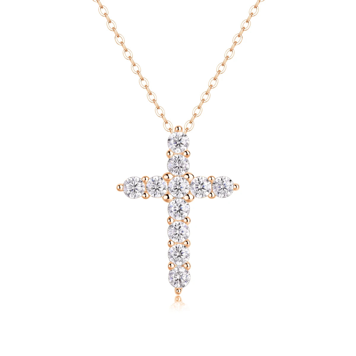VVS1 Clarity 925 Silver Cross Moissanite Pendant  Fine Jewelry Lab Created GRA Certified D Moissanite Diamond Pendant