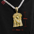 Hip Hop Jesus Head Pendant Moissanite Jewelry 925 Sterling Silver Iced Out VVS Pass Diamond Test Moissanite Pendant