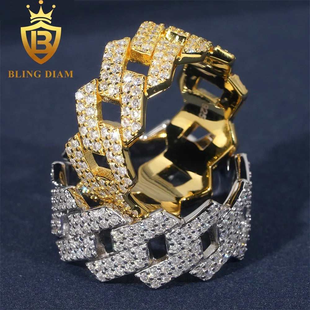 Fashion Rings for Men Moissanite Iced Out Moissanite Hip Hop Jewelry High Quality Diamond Pass Diamond Test with GRA