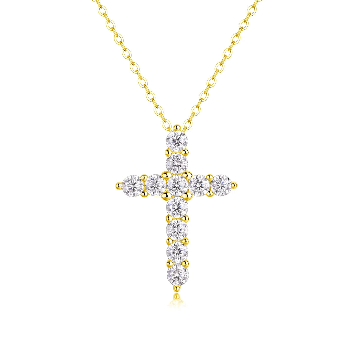 VVS1 Clarity 925 Silver Cross Moissanite Pendant  Fine Jewelry Lab Created GRA Certified D Moissanite Diamond Pendant