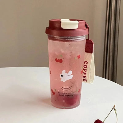 550ml cute cartoon water cup with leak-proof design