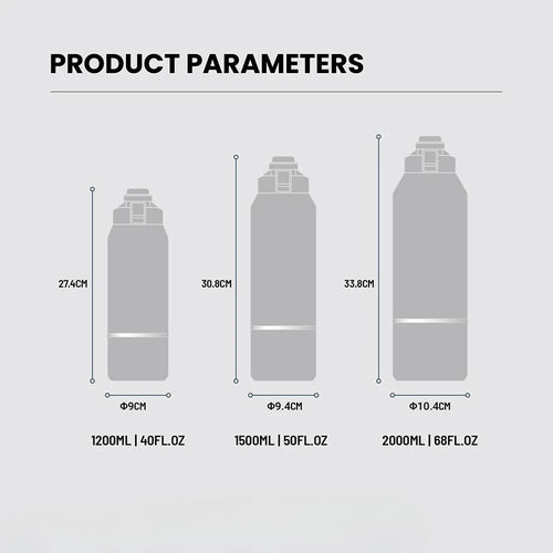 Tyeso Large Capacity Insulated Water Bottle Portable Travel Mug with